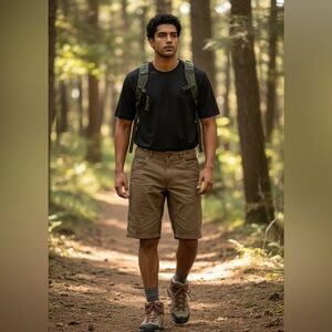 Kuhl Radikyl Hiking Two-Tone Brown/Tan Flat Front Shorts